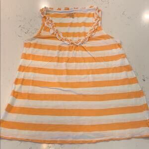 Old Navy Orange White Striped Tank top M